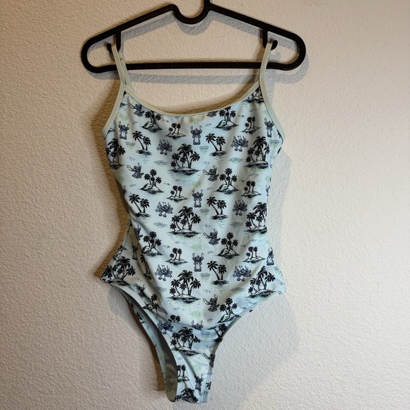 Disney Other - Disney store size XS blue stitch one piece swim‎ suit bathing Surf Family Match